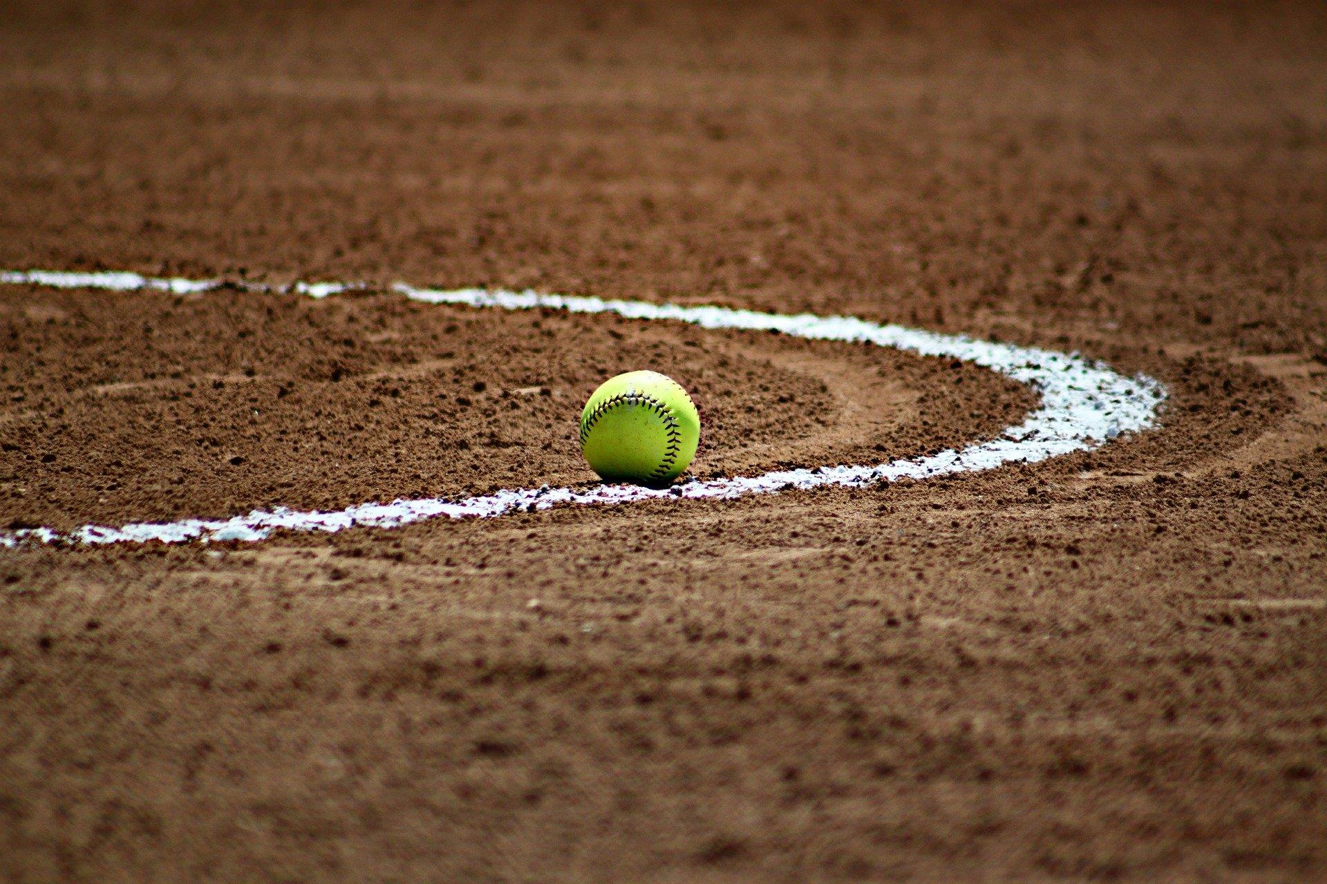 baseball in field